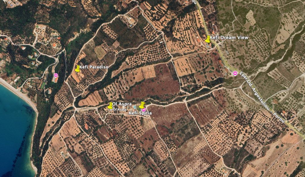 Kefi Soul Villas selection above Lourdata